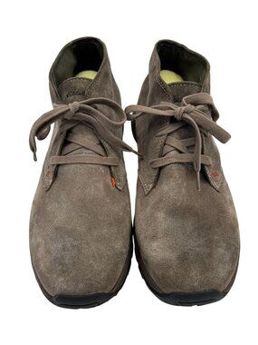 Eddie Bauer Mens Suede Chukka Boots Size 11.5 Brown Lace-Up Lightweight Casual